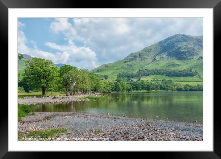Buttermere Shoreline Framed Mounted Print by Philip Baines