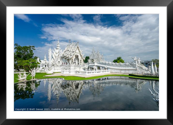 Wat Rong Khun - White Temple Framed Mounted Print by Brett Gasser