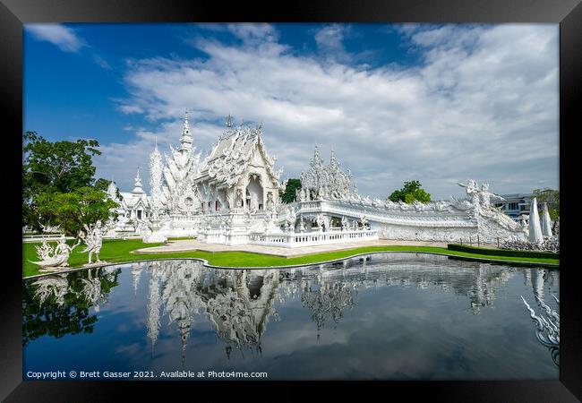Wat Rong Khun - White Temple Framed Print by Brett Gasser