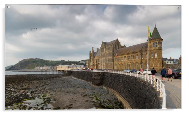 Aberystwyth Old College Acrylic by Leighton Collins