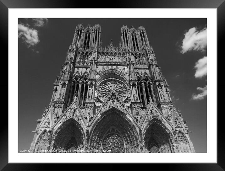 Notre-Dame de Reims Framed Mounted Print by Ann Biddlecombe