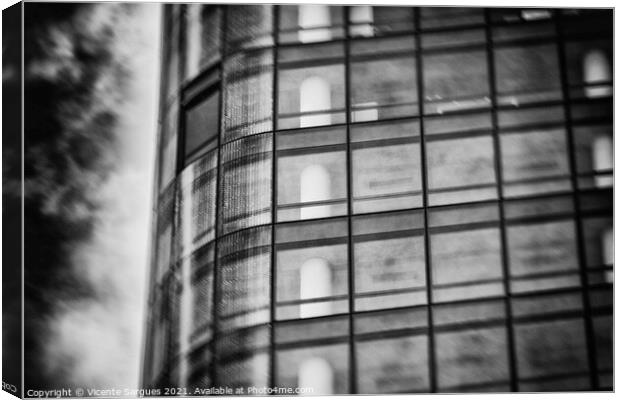 Windows in a business building Canvas Print by Vicente Sargues