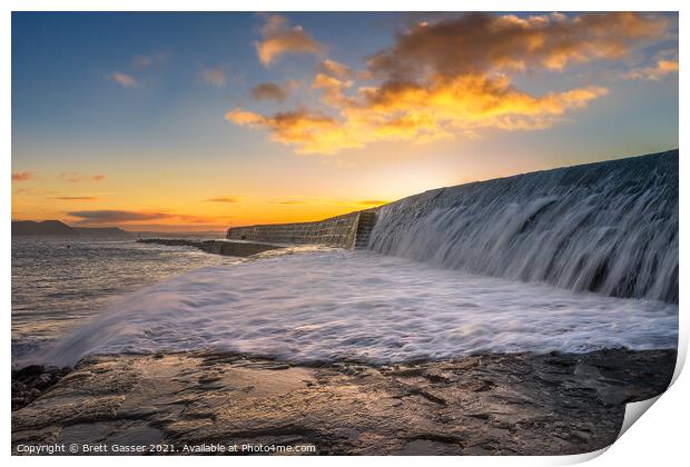 The Cobb, Lyme Regis Print by Brett Gasser