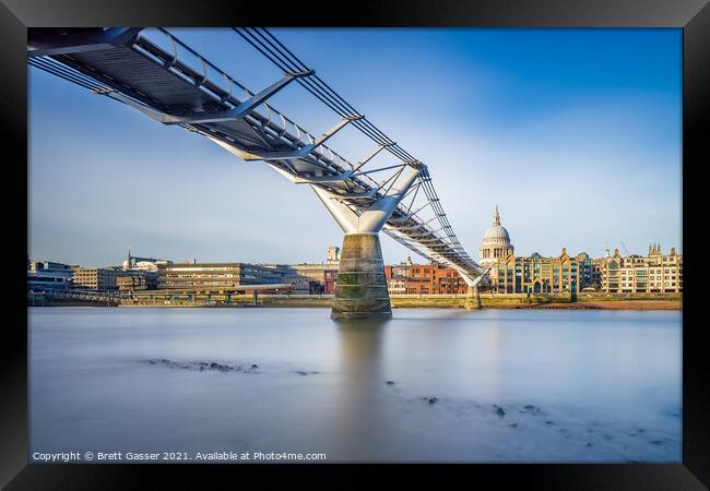 London Millennium Bridge  Framed Print by Brett Gasser