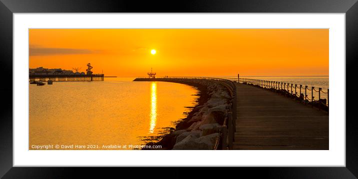 Herne Bay Sunset Framed Mounted Print by David Hare