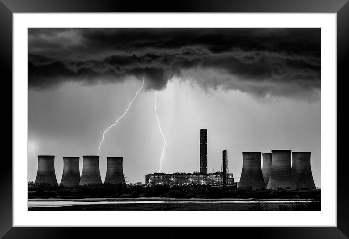 Electric Fury Over Fiddlers Ferry Framed Mounted Print by Kevin Elias