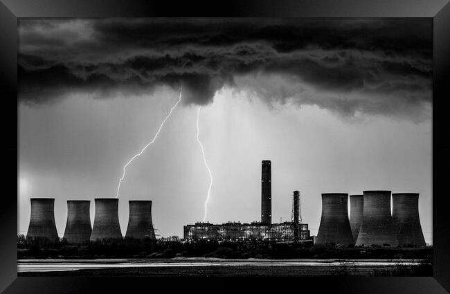 Electric Fury Over Fiddlers Ferry Framed Print by Kevin Elias