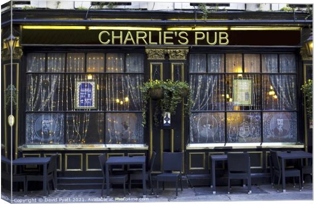 Charlies Pub Canvas Print by David Pyatt
