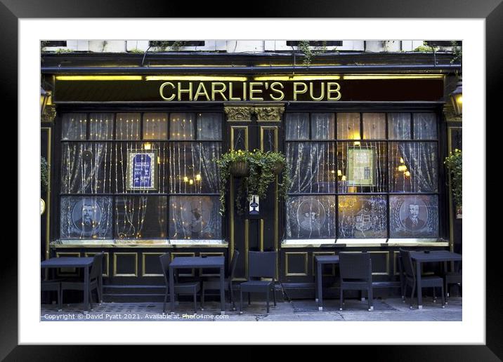 Charlies Pub Framed Mounted Print by David Pyatt