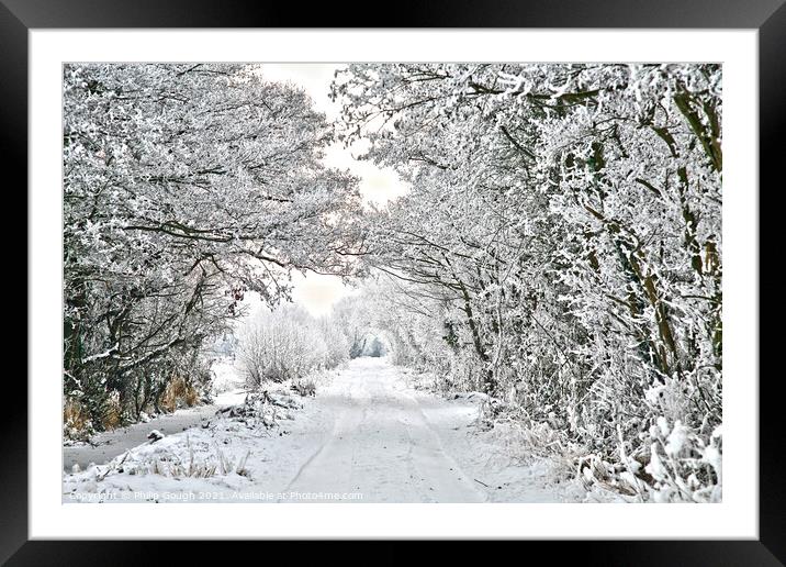 Snow Landscape Framed Mounted Print by Philip Gough