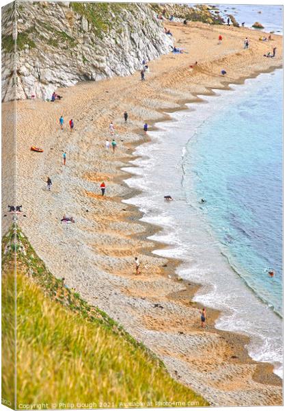 Enjoyment on the beach Canvas Print by Philip Gough