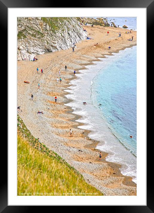 Enjoyment on the beach Framed Mounted Print by Philip Gough