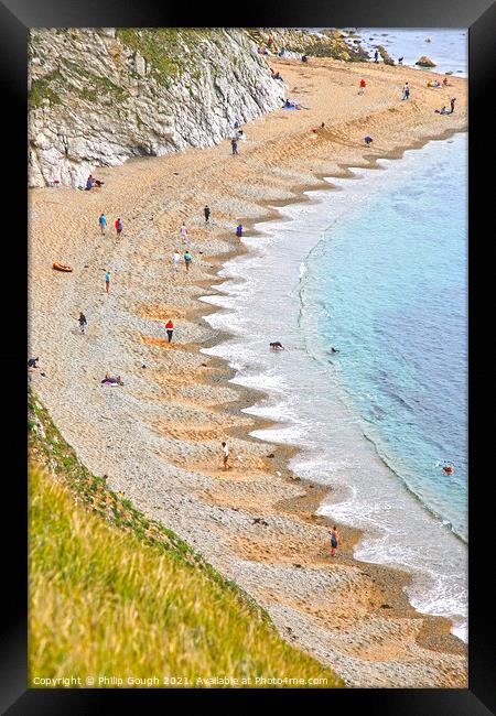 Enjoyment on the beach Framed Print by Philip Gough