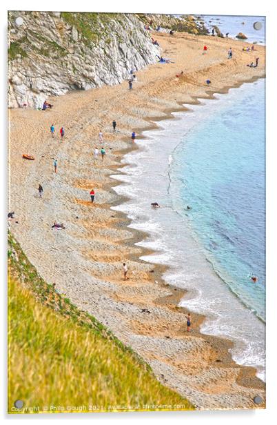 Enjoyment on the beach Acrylic by Philip Gough
