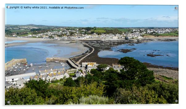 marazion from st michael's mount Acrylic by kathy white