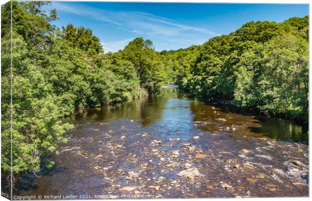 Summer on the River Tees at Cotherstone Canvas Print by Richard Laidler