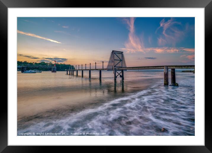 Fishbourne Jetty Sunset Framed Mounted Print by Wight Landscapes