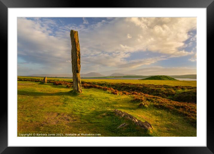 Ring of Brodgar and Hoy, Orkney Isles  Framed Mounted Print by Barbara Jones