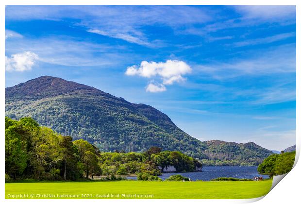 Muckross Lake and Torc Mountain, County Kerry, Ire Print by Christian Lademann