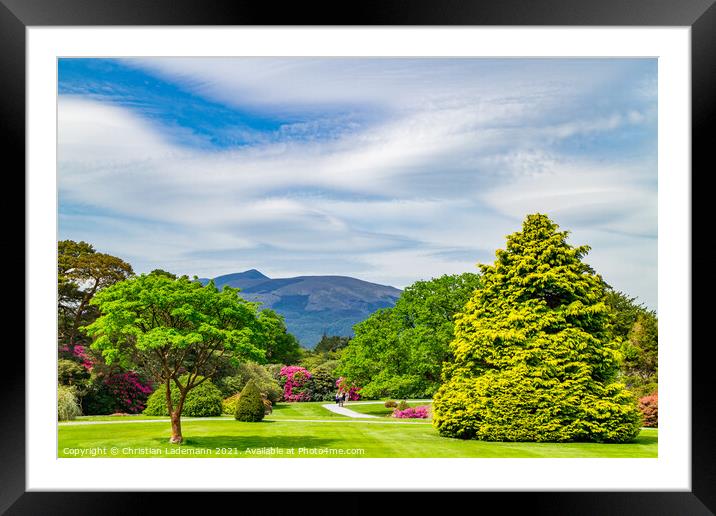 garden of Muckross House, Killarney, County Kerry, Framed Mounted Print by Christian Lademann