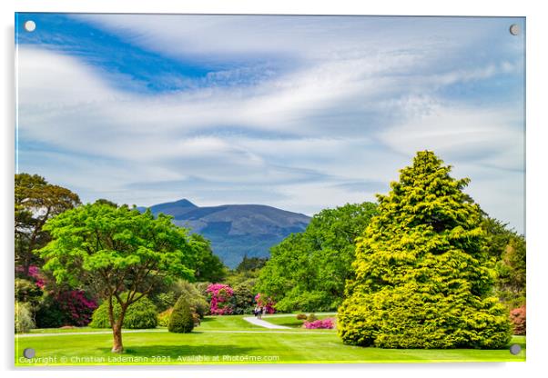 garden of Muckross House, Killarney, County Kerry, Acrylic by Christian Lademann