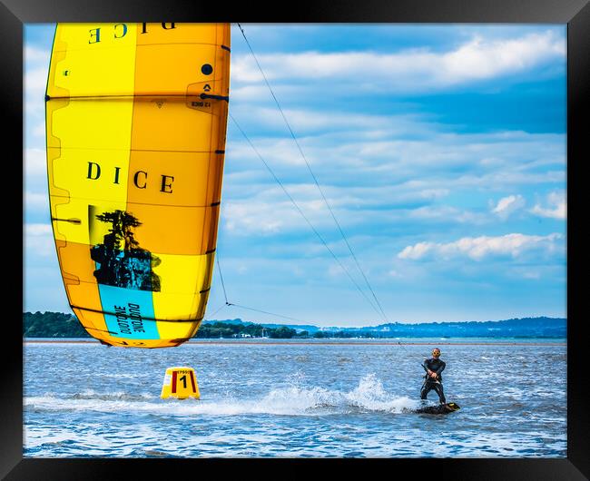 Slicing the waves. Framed Print by Bill Allsopp