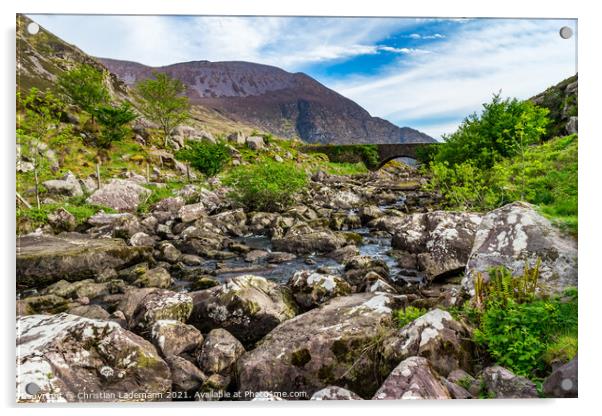 Gap of Dunloe, mountain pass, County Kerry, Irelan Acrylic by Christian Lademann