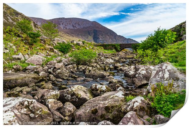 Gap of Dunloe, mountain pass, County Kerry, Irelan Print by Christian Lademann