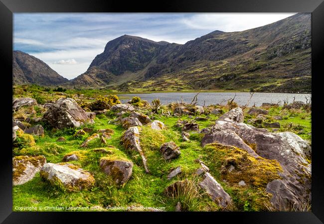 Scenery at Black Lake in the Gap of Dunloe, Kerry, Framed Print by Christian Lademann