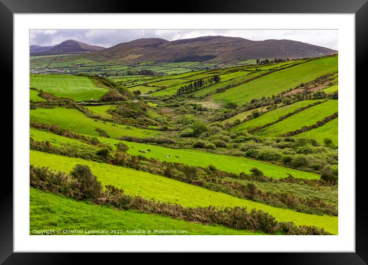 grasslands at Dingle Framed Mounted Print by Christian Lademann