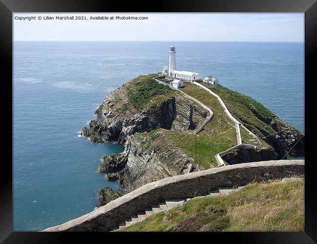 South Stack Lighthouse.   Framed Print by Lilian Marshall