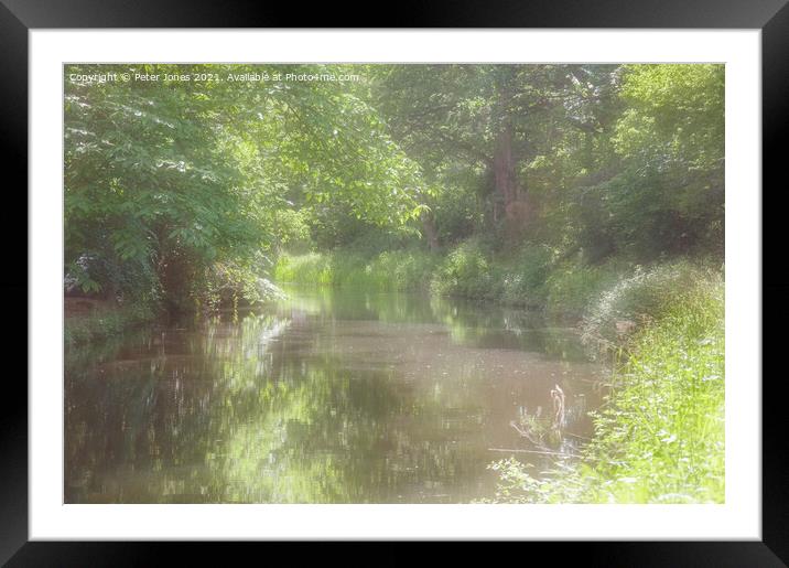 Basingstoke Canal Framed Mounted Print by Peter Jones