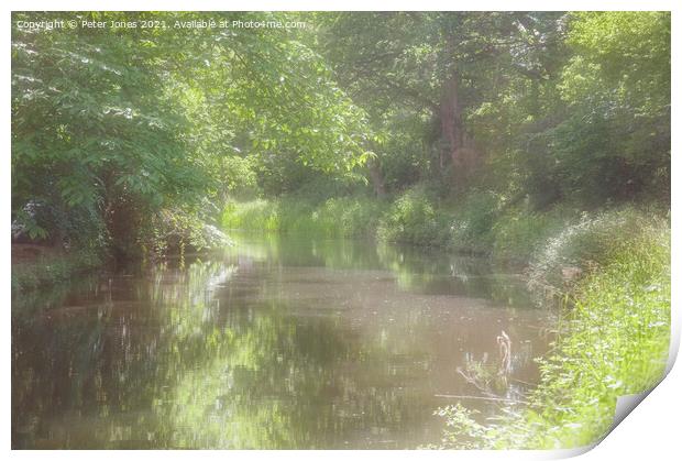 Basingstoke Canal Print by Peter Jones