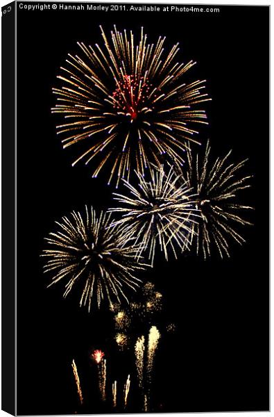 Fireworks at Airbourne, Eastbourne Canvas Print by Hannah Morley