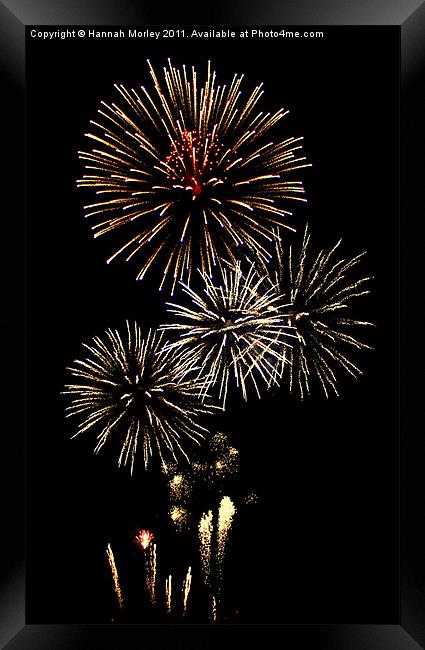 Fireworks at Airbourne, Eastbourne Framed Print by Hannah Morley