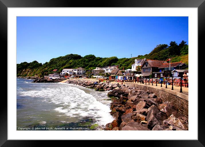 Steephill cove on the Isle of Wight Framed Mounted Print by john hill
