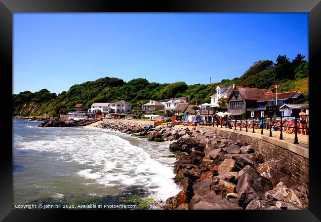 Steephill cove on the Isle of Wight Framed Print by john hill