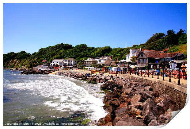Steephill cove on the Isle of Wight Print by john hill