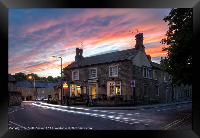 Bakewell Sunset Framed Print by Brett Gasser