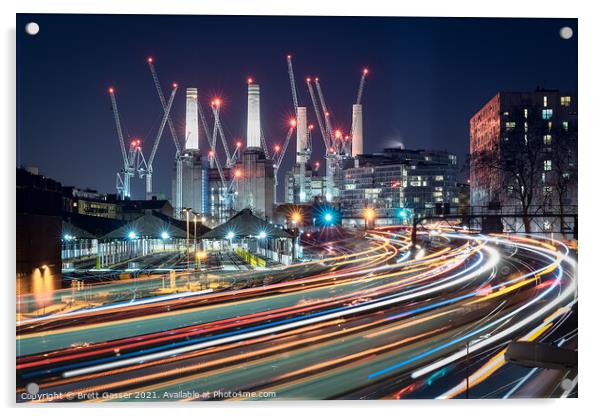 Battersea Power Station Acrylic by Brett Gasser