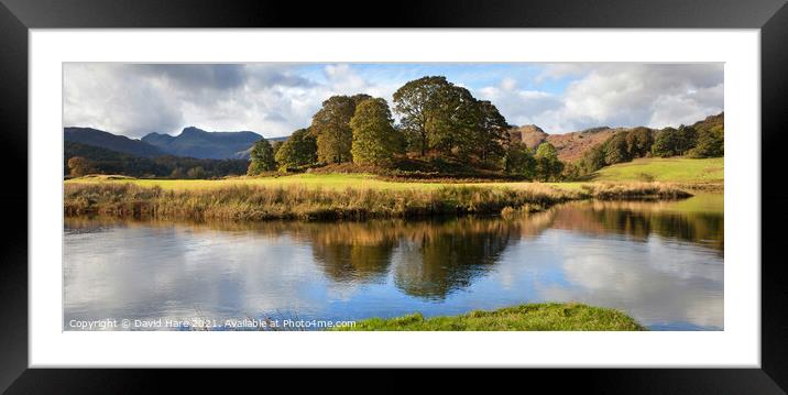 River reflections Framed Mounted Print by David Hare