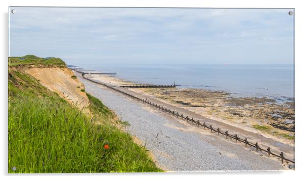 West Runton beach panorama Acrylic by Jason Wells