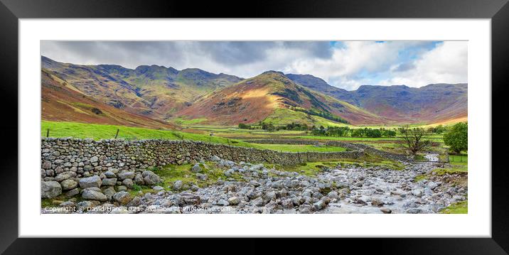 Cumbrian Hills Framed Mounted Print by David Hare