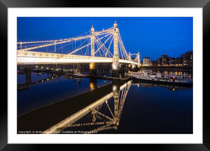 Albert Bridge Framed Mounted Print by Brett Gasser