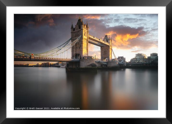Tower Bridge Sunset Framed Mounted Print by Brett Gasser