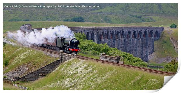 60103 Flying Scotsman at  Ribblehead  1 Print by Colin Williams Photography
