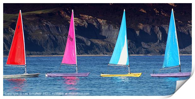 Boats Print by Les Schofield