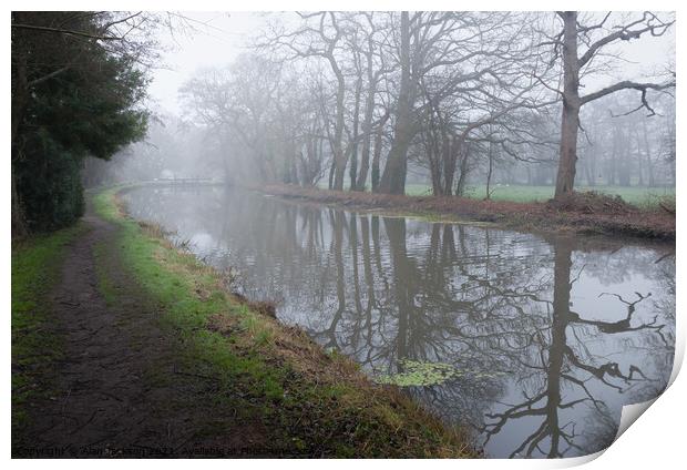 Mist over the river Print by Alan Jackson