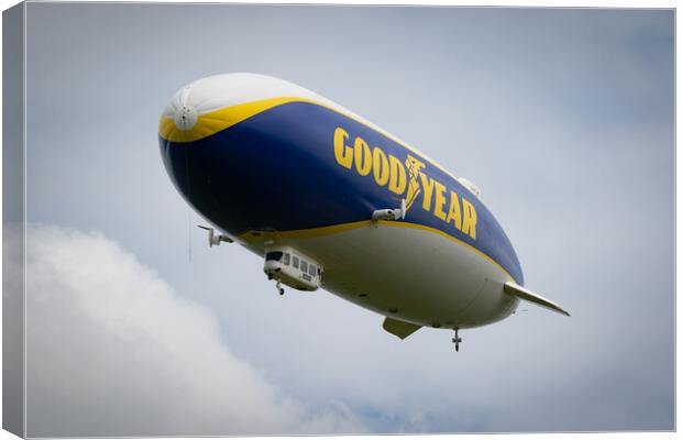 Goodyear Blimp Canvas Print by J Biggadike