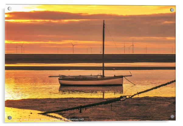 Sunset over Meols Wirral  Acrylic by Phil Longfoot
